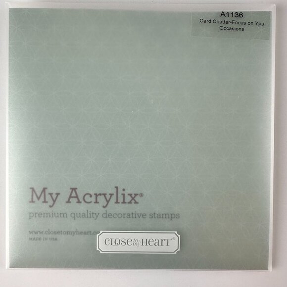 My Acrylix Card Chatter-Focus On You Stamps A1136 By Close To My Heart - Picture 2 of 2